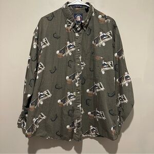 Gant Salty Dog Shirt Vintage Mens XL Fly Fishing Button Up Long Sleeve Outdoors